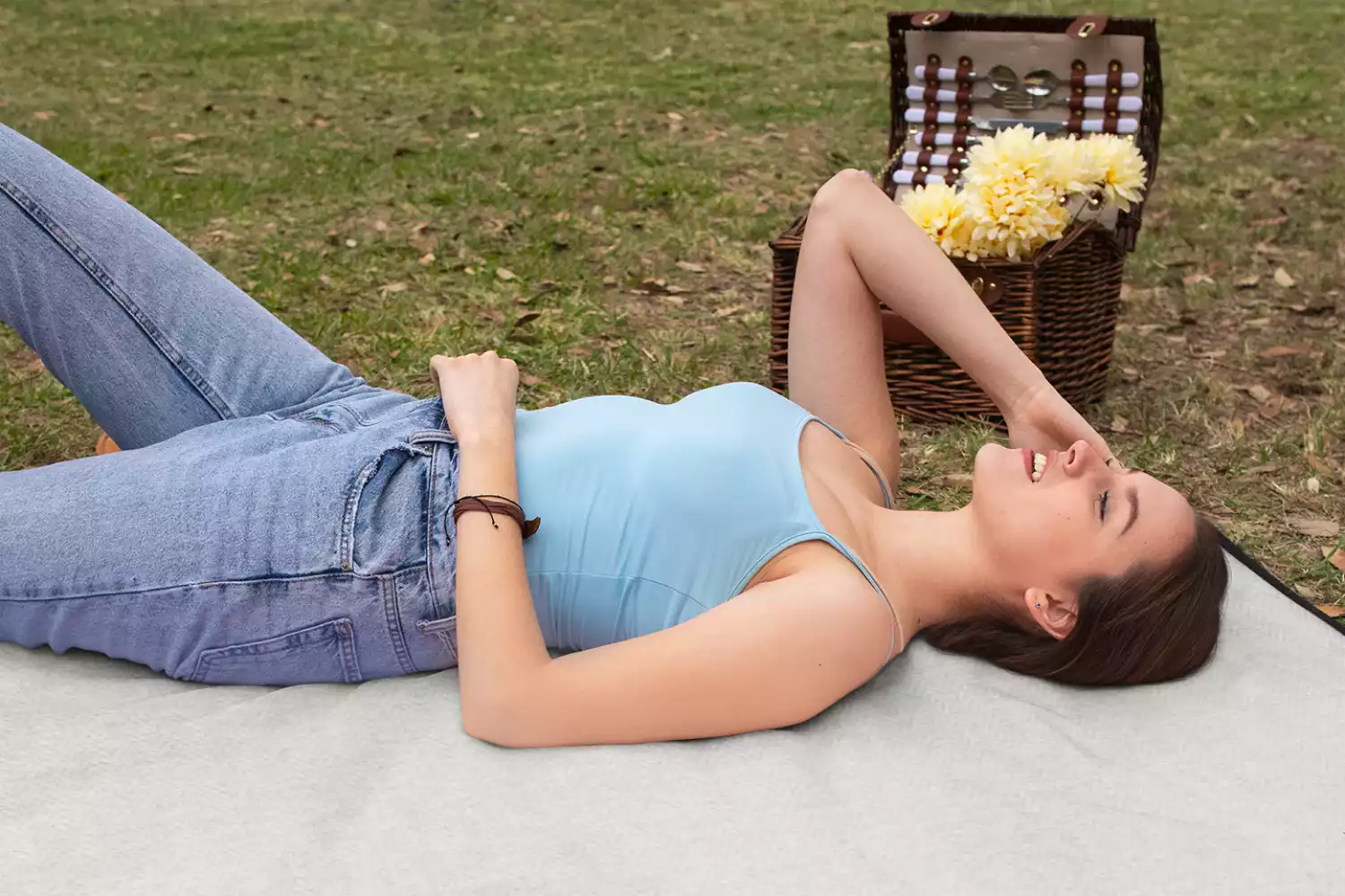 canvas picnic blanket